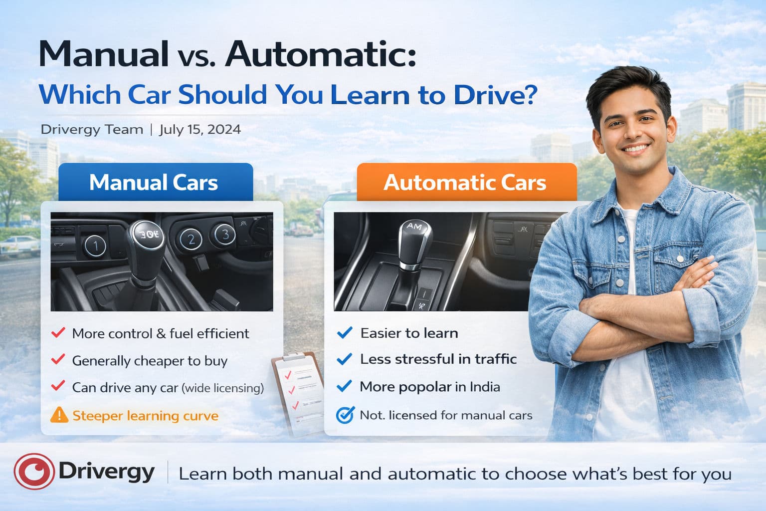 Manual vs. Automatic: Which Car Should You Learn to Drive?